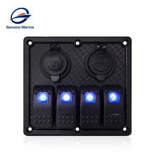 Genuine marine position aluminum compact illuminated switch panel atv on-off switch panel